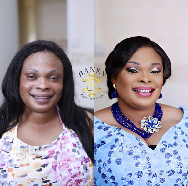 LoveweddingsNG Before and After - Banky Pro Beauty