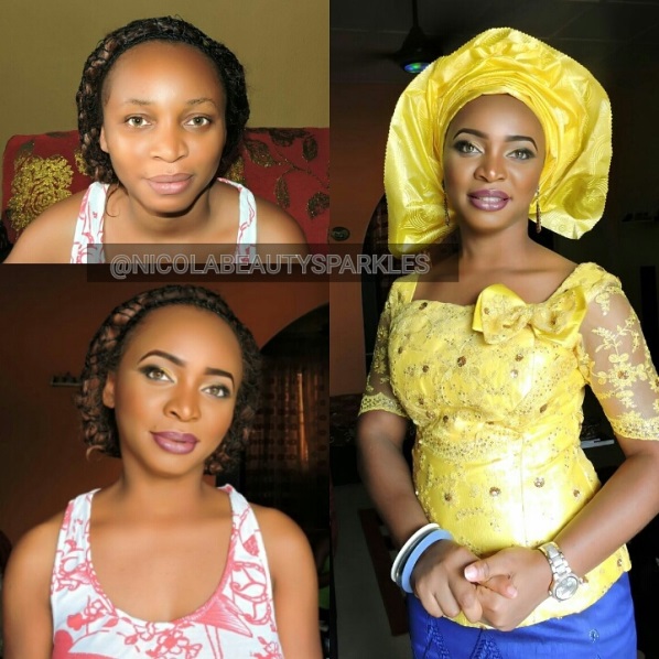 LoveweddingsNG Before and After Nicola Beauty Sparkles