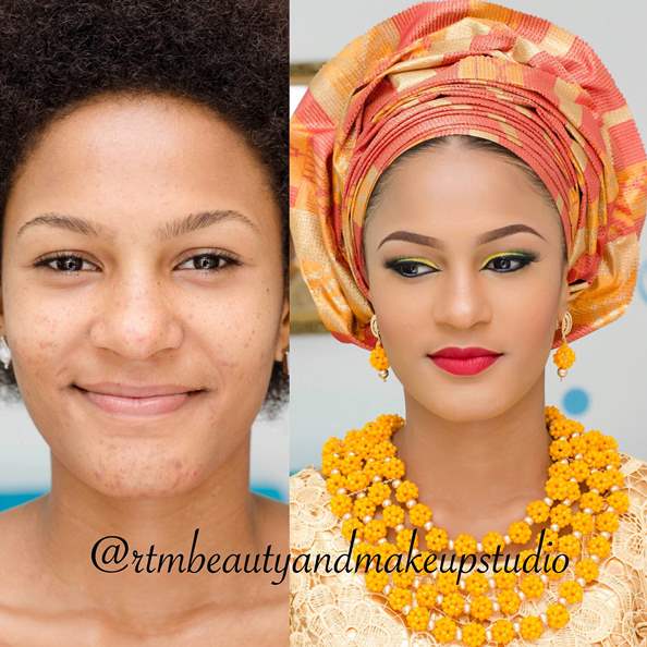 LoveweddingsNG Before and After RTM Beauty and Makeup Studio