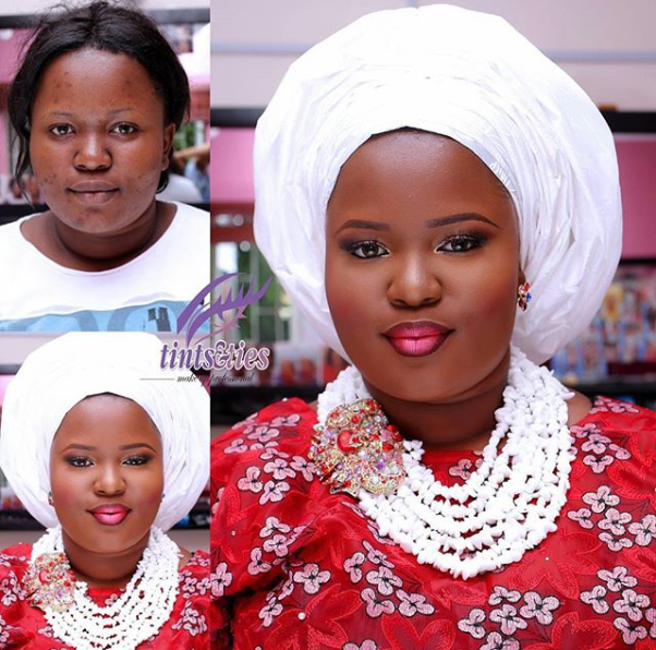 LoveweddingsNG Before and After - Tints and Ties Makeup