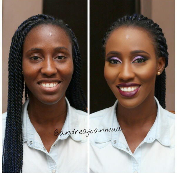 LoveweddingsNG Before and After - Andrea Joan MUA