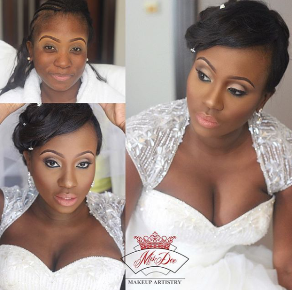LoveweddingsNG Before and After Misdee Makeup7