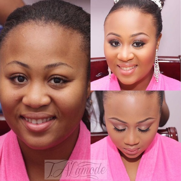 LoveweddingsNG Before and After T.Alamode Makeup