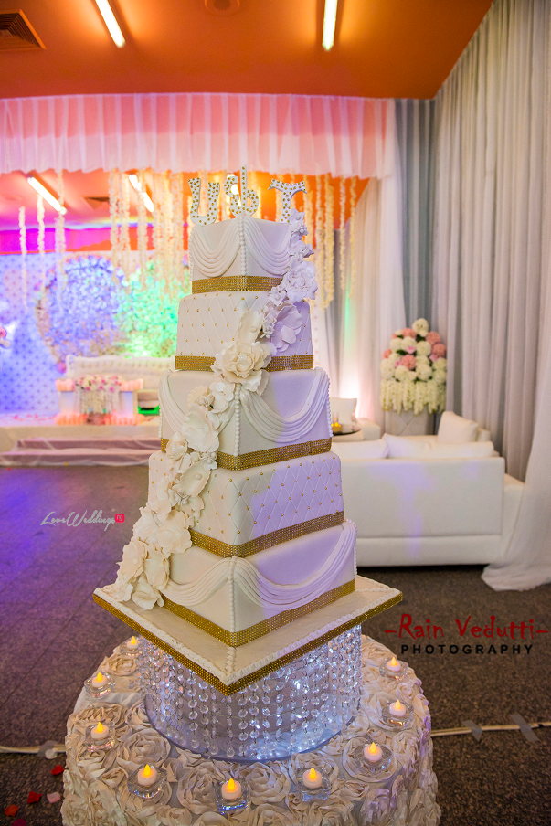 LoveweddingsNG Uche & Tochukwu Rain Vedutti Photography cake