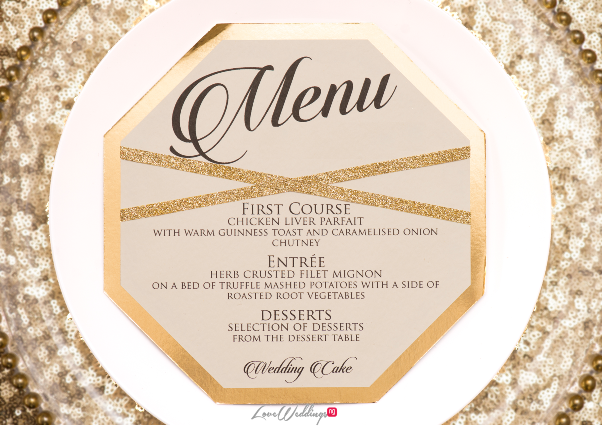 Nigerian Wedding Menu - Ollies Studio