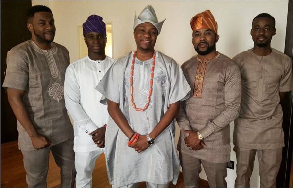 Toolz & Tunde Demuren's Traditional Wedding - Groom and groomsmen LoveweddingsNG