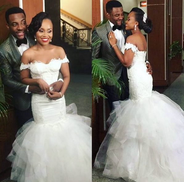 Ebuka Obi - Uchendu Cynthia Obianodo White Wedding LoveweddingsNG - bride and groom 1