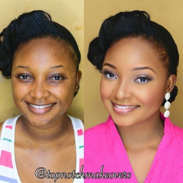Nigerian Bridal Makeover - Before and After - Topnotch Makeovers LoveweddingsNG