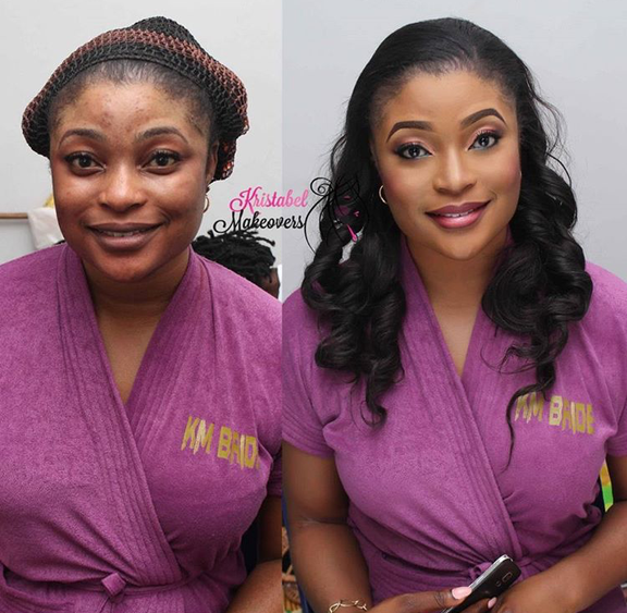 Nigerian Makeovers - Before and After Kristabel Makeovers LoveweddingsNG 1