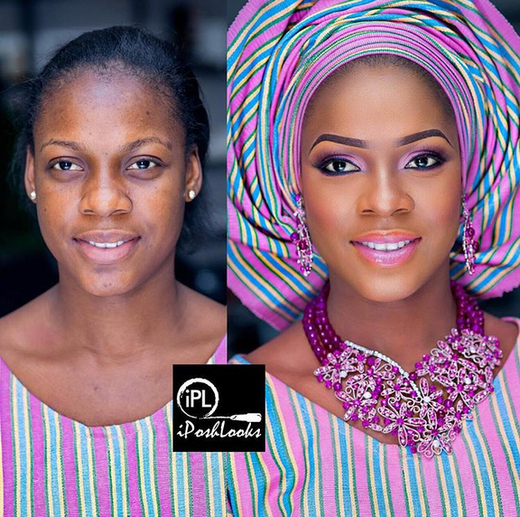 Nigerian Makeovers - Before and After Stephanie IPosh Looks LoveweddingsNG