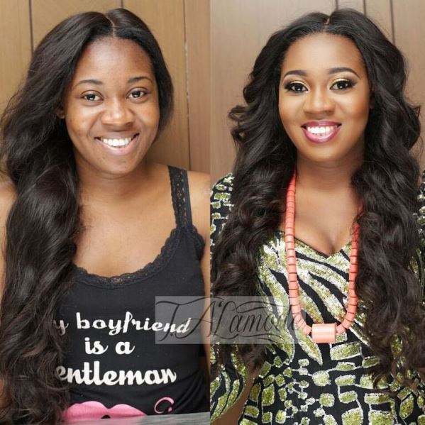 Nigerian Makeovers - Before and After T Alamode Makeup LoveweddingsNG 1