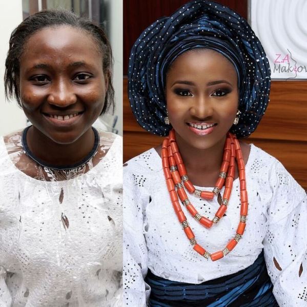 Nigerian Makeovers - Before and After Zainab Azeez Makeovers LoveweddingsNG