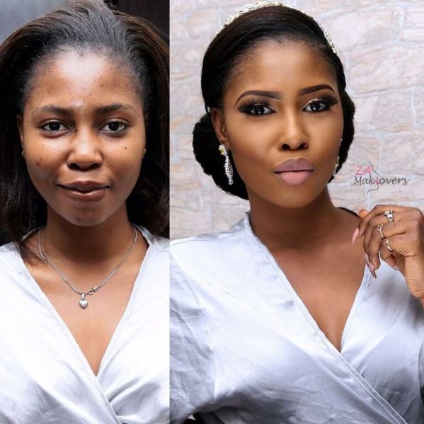 Nigerian Makeovers - Before and After Zainab Azeez Makeovers LoveweddingsNG