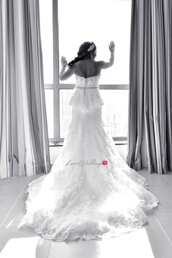 Nigerian Wedding in Dubai Bride in Gown LoveweddingsNG Save the Date