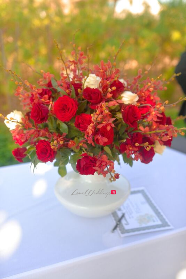 Nigerian Wedding in Dubai Flowers LoveweddingsNG Save the Date