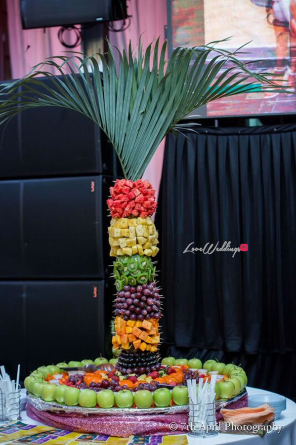 Nigerian White Wedding - Afaa and Percy 7th April Photography LoveweddingsNG fruit display 2