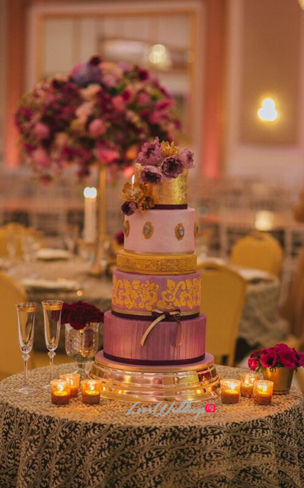 Gold Opulence Alegrar Events Wedding Cake LoveweddingsNG 1