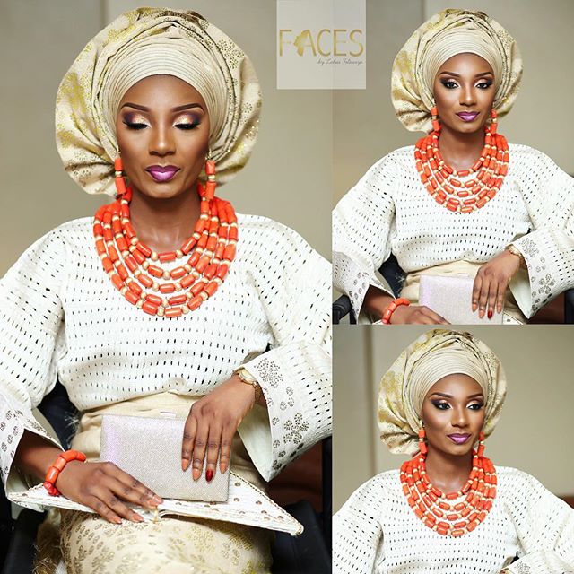Nigerian Traditional Bridal Makeup #MrandMrsChurch LoveweddingsNG Faces by Labisi
