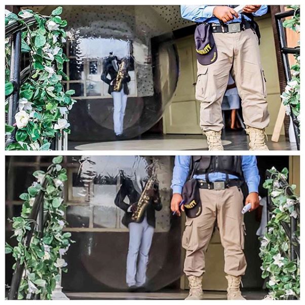 Nigerian Wedding Saxophonist in a Bubble #MrandMrsChurch LoveweddingsNG