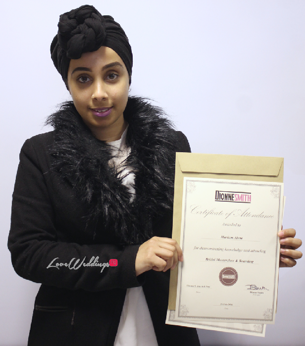 The Bridal Masterclass by Dionne Smith Academy - LoveweddingsNG Certificates 3