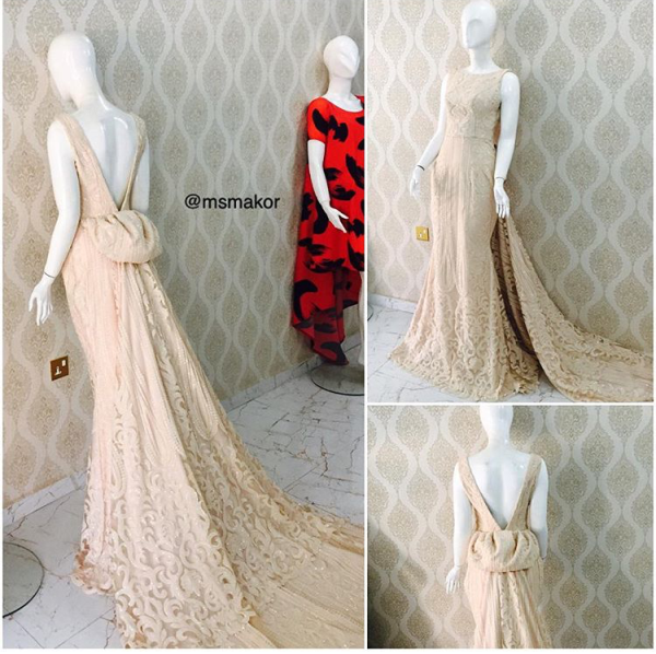 Nigerian Wedding #MeetTheShyngles Adeola and Ayodeji Reception Dress MsMakor LoveweddingsNG