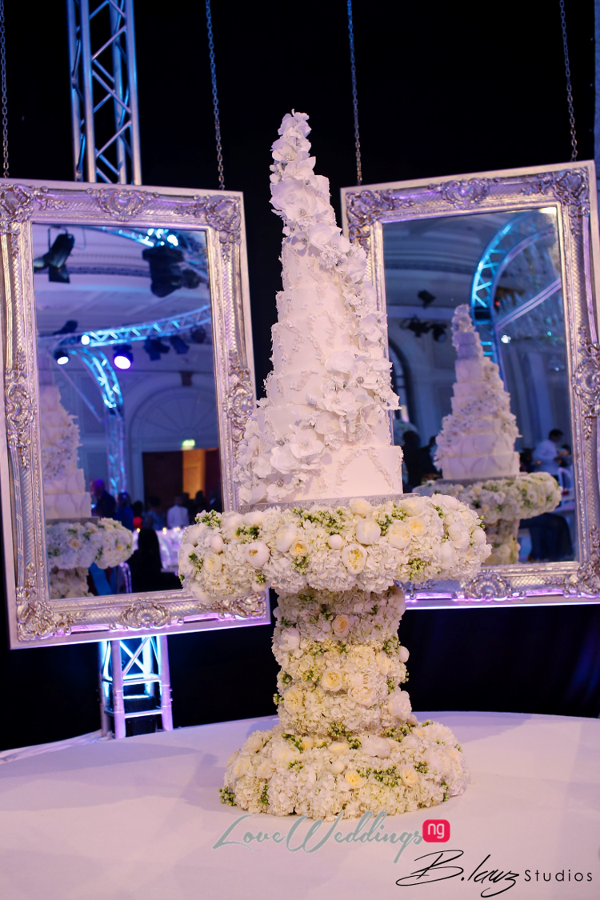 Coco Adeleke and Caleb Adaji White Wedding in Dubai Cake BLawz Studios LoveweddingsNG