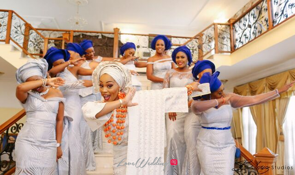 Davido's sister Coco weds Caleb Traditional Wedding Bride and Friends Oya Dab LoveweddingsNG 1