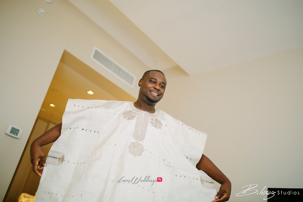 Davido's sister Coco weds Caleb Traditional Wedding Groom Agbada LoveweddingsNG 1