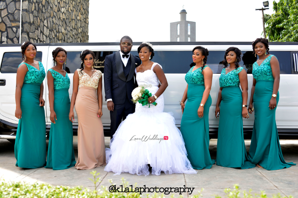 Nigerian Wedding Anu and Toye Couple and Bridesmaids LoveweddingsNG Klala Photography