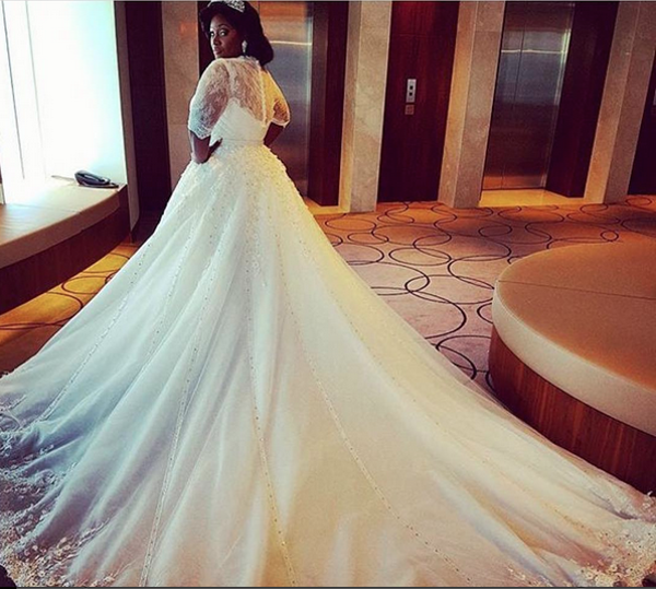 Tolu Oniru Tunde Demuren Dubai Wedding Bridal Gown LoveweddingsNG