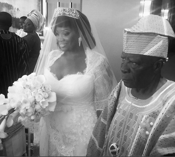 Tolu Oniru Tunde Demuren Dubai Wedding Bride and Father Aisle LoveweddingsNG