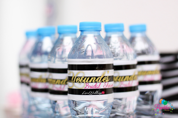 Yetunde's Kate Spade Themed Bridal Shower Branded Water Bottles LoveweddingsNG Partito by Ronnie 1