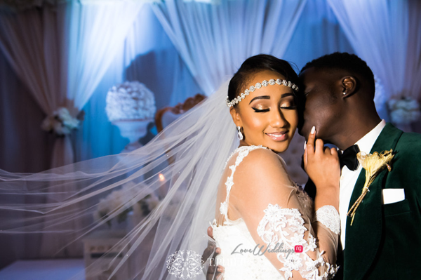 Nigerian Ghanaian White Wedding Abi and Olivia Bride and Groom LoveweddingsNG