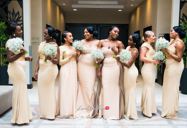 Nigerian Ghanaian White Wedding Abi and Olivia Bridesmaids LoveweddingsNG