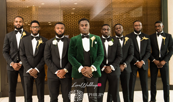 Nigerian Ghanaian White Wedding Abi and Olivia Groom and Groomsmen LoveweddingsNG