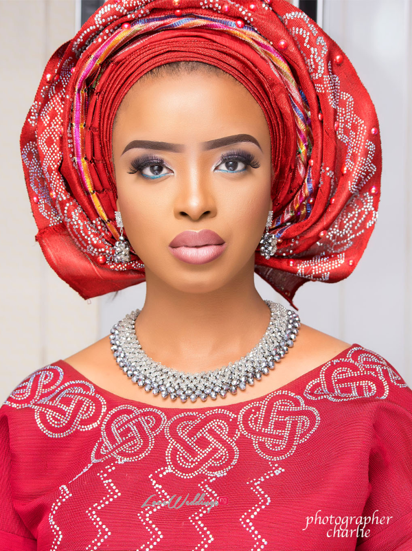 Nigerian Traditional Bride Red Aso Oke Inspiration LoveweddingsNG 7