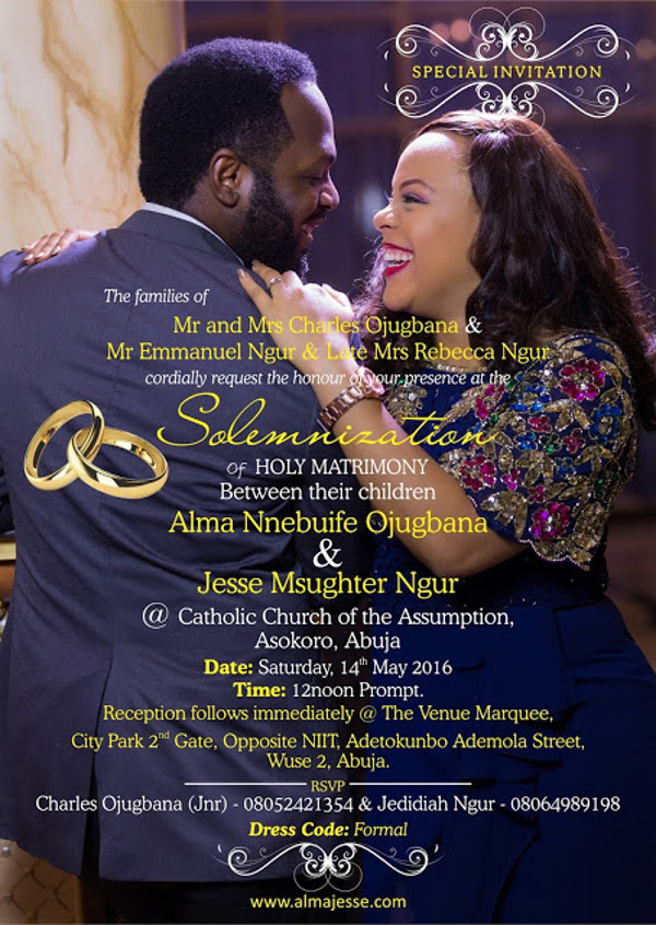 Nigerian Wedding E-invite Alma Jesse LoveweddingsNG