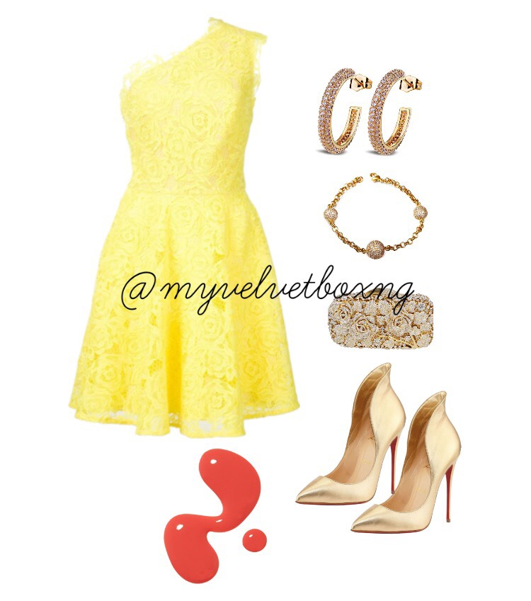 Nigerian-Wedding-Guest-Outfit-Yellow My-Velvet-Box-NG-LoveweddingsNG