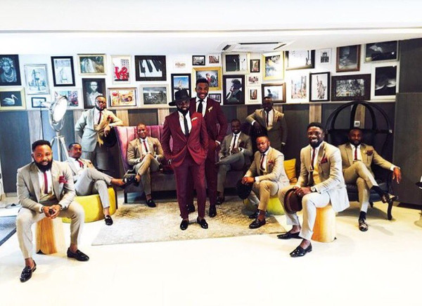 Noble Igwe Chioma Otisi Groom and Groomsmen Nigerian Celebrity Wedding LoveweddingsNG