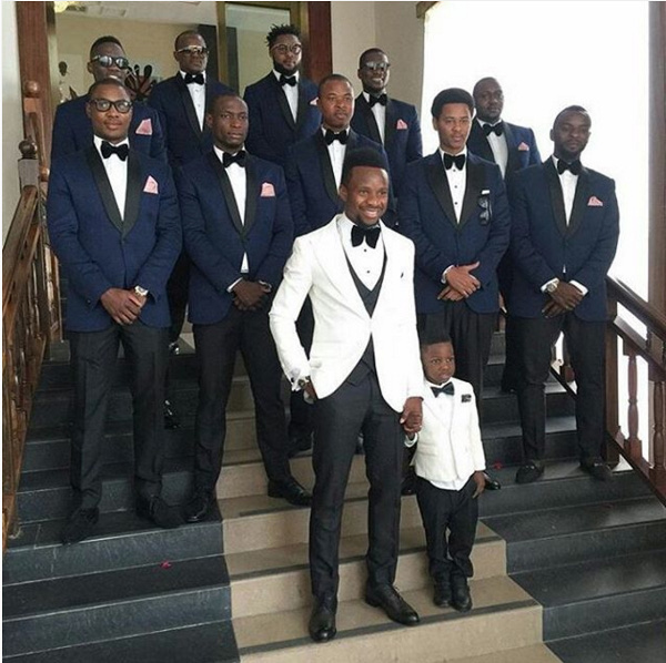 Onazi Ogenyi Sandra Ogunsuyi White Wedding Photos Groomsmen LoveweddingsNG 1