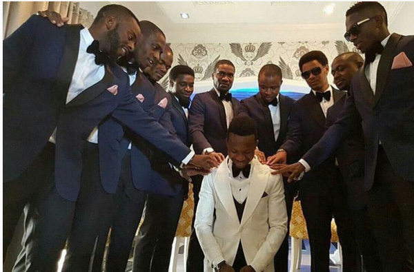 Onazi Ogenyi Sandra Ogunsuyi White Wedding Photos Prayer LoveweddingsNG