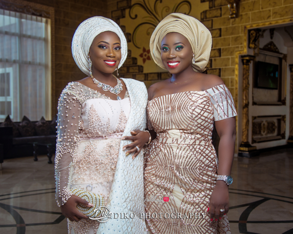 Nigerian Traditiona Bride and friend Kenny LoveweddingsNG Diko Photography