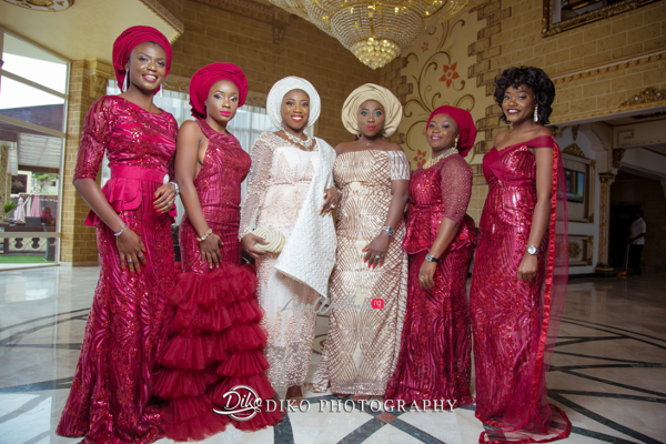 Nigerian Traditiona Bride and friends LoveweddingsNG Diko Photography