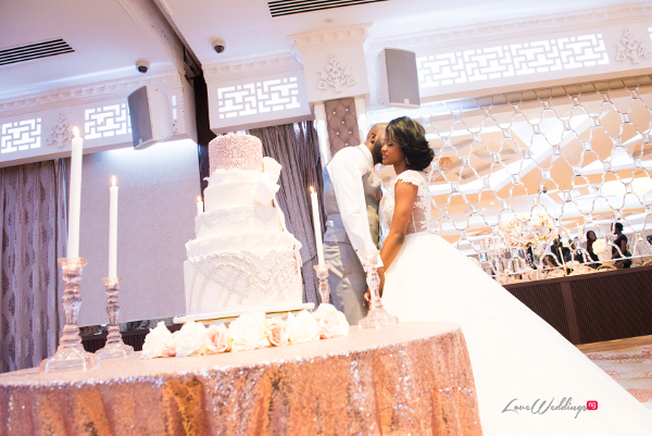 Forever Blush Styled Shoot Cristal Olivier Weddings Bride and Groom Cake LoveweddingsNG