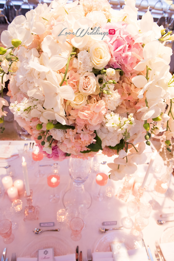 Forever Blush Styled Shoot Cristal Olivier Weddings Table Decor Floral Centerpiece LoveweddingsNG