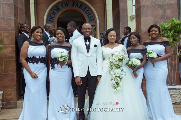 Nigerian Couple and Bridesmaids Judith & Kingsley Diko Photography LoveweddingsNG