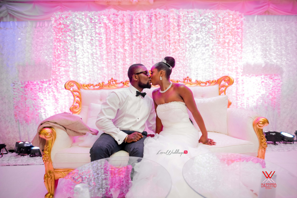 Nigerian Wedding in London Seun and Segun Bride and Groom Kiss LoveweddingsNG Dazzitto Photography 1