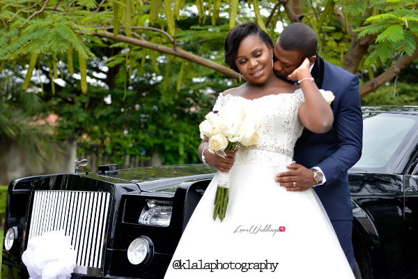 Nigerian White Wedding - Bride and Groom Kiss Folake and Ifeoluwa Klala Photography LoveweddingsNG