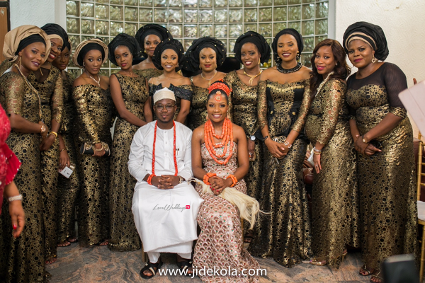 nigerian-traditional-bride-groom-and-aso-ebi-girls-chioma-agha-and-wale-ayorinde-loveweddingsng