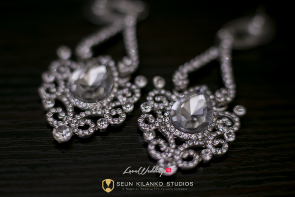 Nigerian White Wedding Details - Bridal Earrings Lamide and Biodun Seun Kilanko Studios LoveweddingsNG